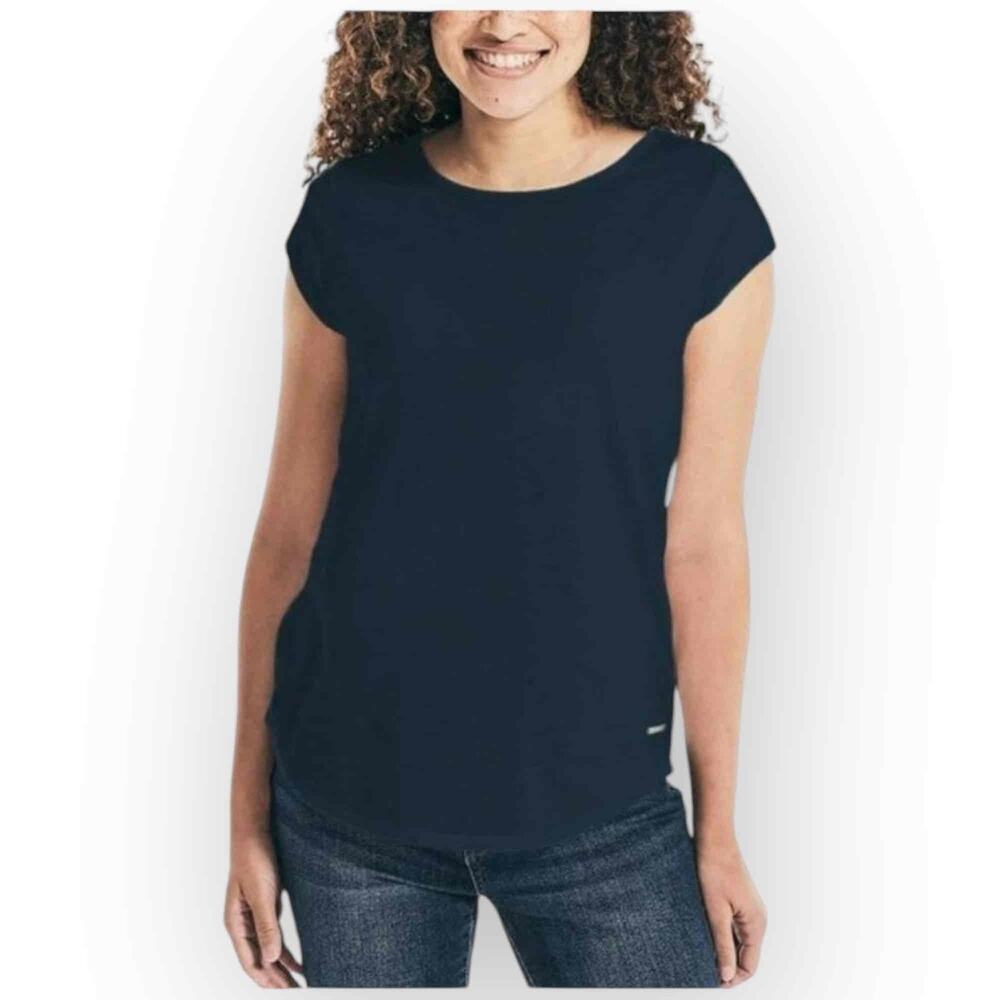 Nautica Women’s Keyhole Back Soft Cotton Blend‎ T-Shirt - Size Large 164XS